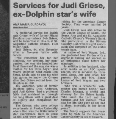 Judith Ann Lassus obituary 