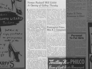 Norman Rockwell exhibit opens at the Davenport Municipal Art Gallery in 1941