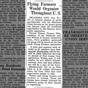 1946, flying farmers organize, U.S.