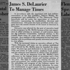 James DeLaurier takes over Times