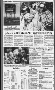 1988 Nebraska-Iowa State miffed