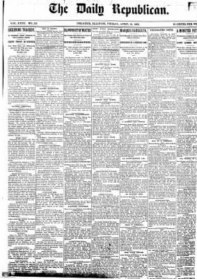 Decatur Daily Republican from Decatur, Illinois on April 10, 1896 · Page 1