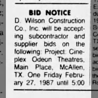 Cineplex Odeon McAllen project 