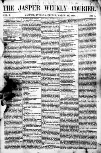 The Jasper Weekly Courier - 1858