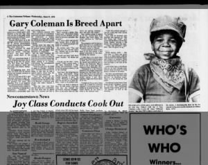 Gary Coleman uneasy with fame in 1979