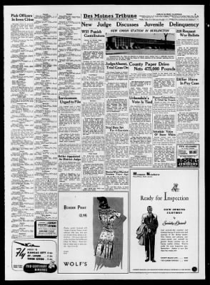 Des Moines Tribune from Des Moines, Iowa • Page 9