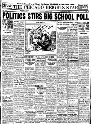 The Chicago Heights Star from Chicago Heights, Illinois on April 17, 1934 · Page 1