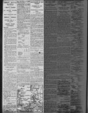 London Times coverage of Battle of Jutland, including a map of the North Sea where battle occurred