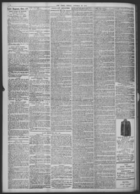 The Times From London Greater London England On October 18 1918