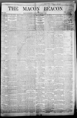 Macon Beacon from Macon, Mississippi on October 8, 1892 · 1