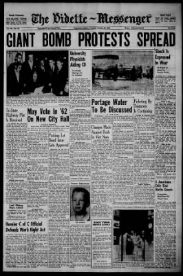 Vidette-Messenger of Porter County from Valparaiso, Indiana on October 24, 1961 · 1