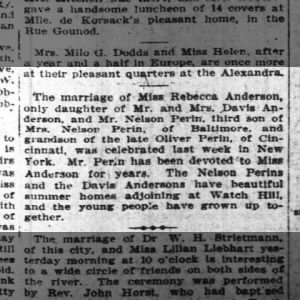 Anderson and perin marriage