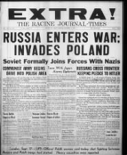 Soviet Union invades Poland from the east on September 17, 1939