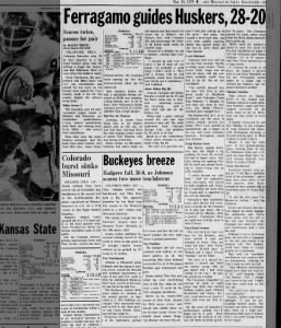 1975 Nebraska-Okla. State football DMR