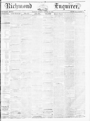 Richmond Enquirer from Richmond, Virginia on October 25, 1859 · 1