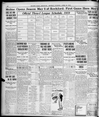 The Dispatch from Moline, Illinois on April 27, 1919 · 12