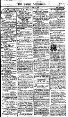 The Public Advertiser from London, Greater London, England • Page 1
