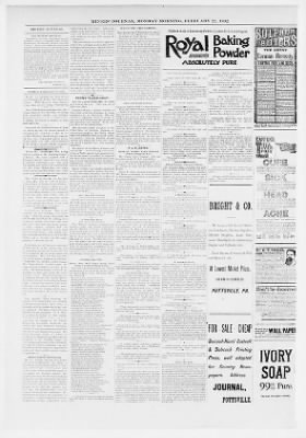 Miners Journal from Pottsville, Pennsylvania on February 22, 1892 · 2