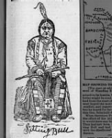 Drawing of Sitting Bull published the day after his death on December 15, 1890