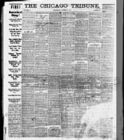 Chicago Tribune front page newspaper coverage and headlines about the Great Chicago Fire of 1871