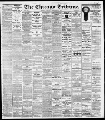 Chicago Tribune from Chicago, Illinois on September 21, 1867 · 1