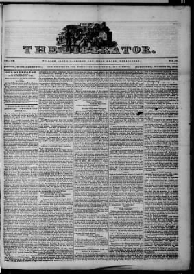 The Liberator from Boston, Massachusetts on October 26, 1833 · Page 1