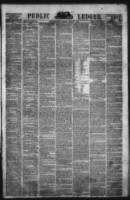 Public Ledger from Philadelphia, Pennsylvania on March 7, 1856 · Page 1