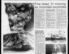 Initial reported deaths from 1980 eruption of Mt. St. Helens