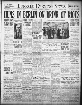Buffalo Evening News from Buffalo, New York on December 12, 1918 · 1