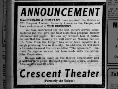 Crescent theatre opening