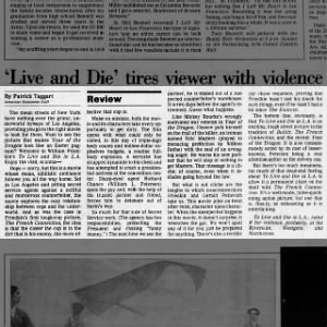 Austin American-Statesman To Live and Die in L.A. review*