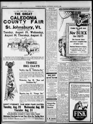 The Caledonian-Record from St. Johnsbury, Vermont on August 2, 1922 · 6