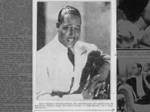 Photo of Duke Ellington featured in a 1934 newspaper