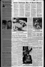Coverage of Jackie Robinson's death in 1972, including obituary and funeral information