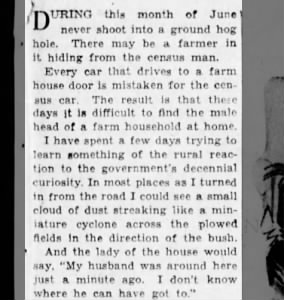 Farmers avoid enumerators during 1931 Census of Canada 