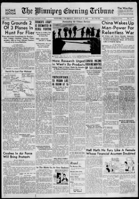 The Winnipeg Tribune from Winnipeg, Manitoba, Canada • Page 1
