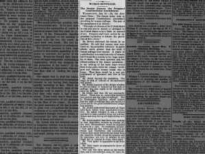 U.S. Senate rejects proposed federal women's suffrage amendment in 1887