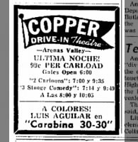Copper Drive-In theater ad