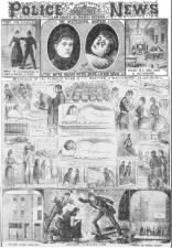 Illustrated police news page about the Whitechapel Jack the Ripper murders, Oct 1888