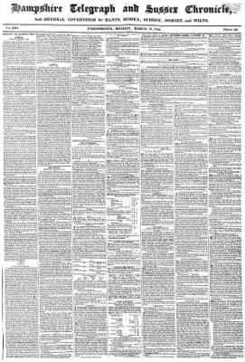 Hampshire Telegraph and Naval Chronicle from Portsmouth, Hampshire, England • 1
