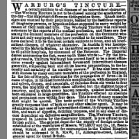 Warburg's Tincture ad (1852)