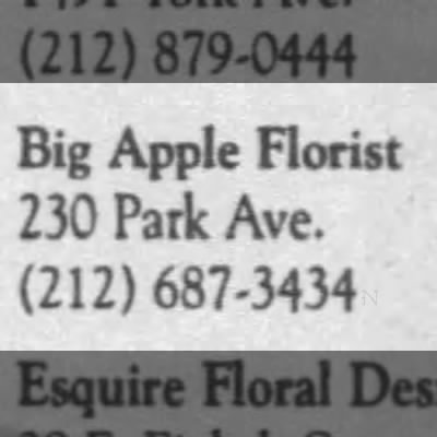 Big Apple Florist (1998). - 