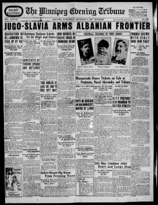 The Winnipeg Tribune from Winnipeg, Manitoba, Canada on December 8, 1926 · Page 1