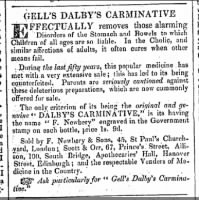 Dalby's Carminative ad (1835)