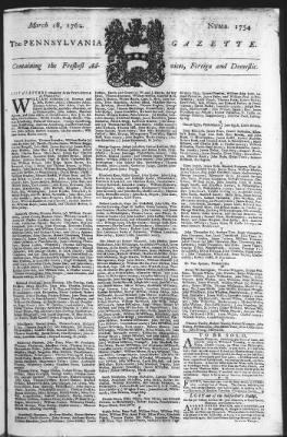 The Pennsylvania Gazette from Philadelphia, Pennsylvania • Page 1