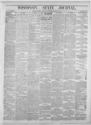 Wisconsin State Journal from Madison, Wisconsin on May 12, 1871 · 1