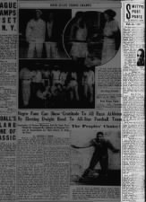 1938 newspaper spotlight on Buck Leonard