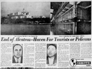 Alcatraz Island may become a tourist location after the closure of the Federal Penitentiary