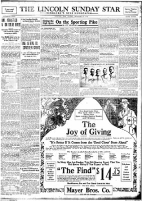 The Lincoln Star from Lincoln, Nebraska on December 17, 1916 · Page 9