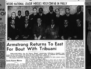 1943 photo of Negro National League executives, including Abe Manley, Ed Bolden & Cum Posey